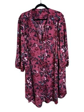 Torrid Floral Mini Studio Crepe de Chine Shirt Dress 4X 18913857 NO BELT
